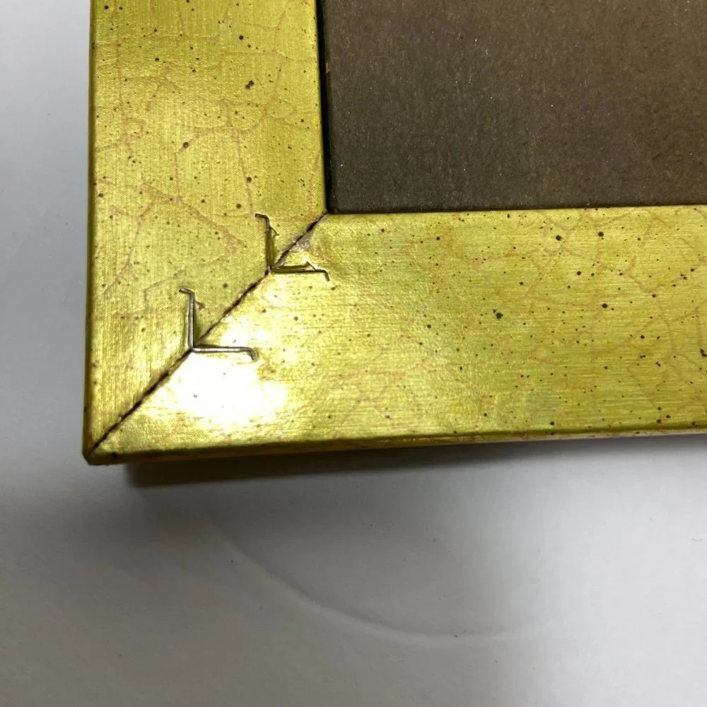 Vintage Picture Frame Green Gold